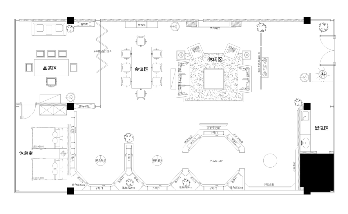 合肥长江180步阳门200平方工业风展厅装修设计项目(图1) 合肥长江180步阳门200平方工业风展厅装修设计项目(图1)