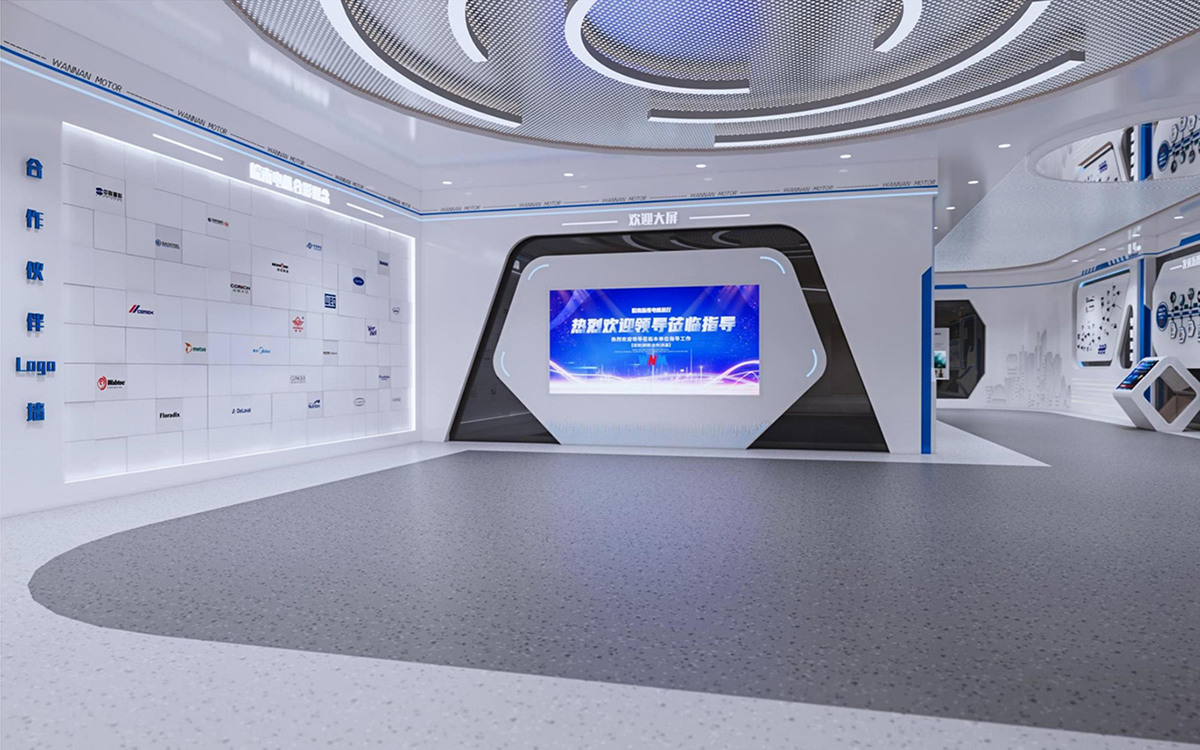 泾县皖南电机500平方科技风展厅装修设计(图4)