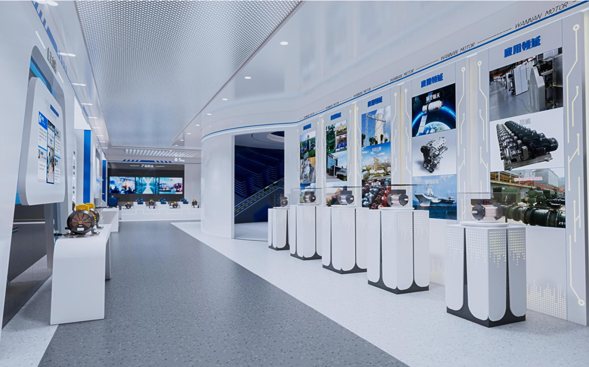 泾县皖南电机500平方科技风展厅装修设计(图8)