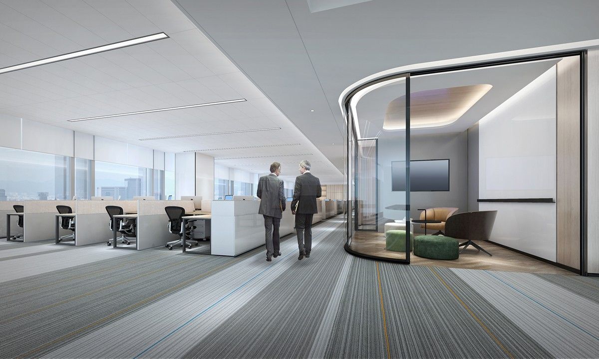 合肥祥源广场1000平方现代简约风办公室装修设计项目(图2)