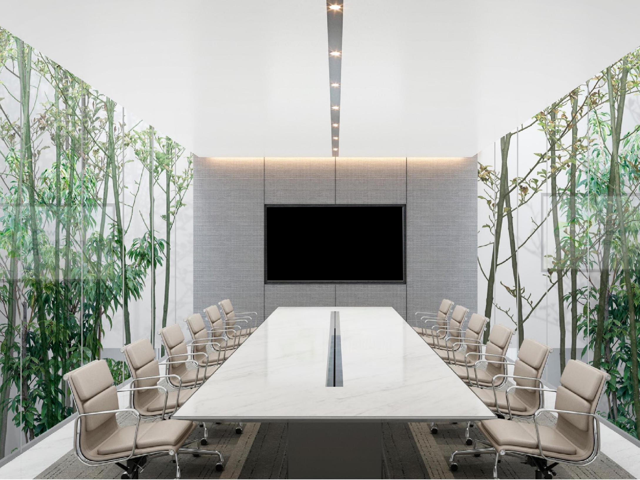 淮北银行3000平方现代简约风办公楼装修项目(图4)