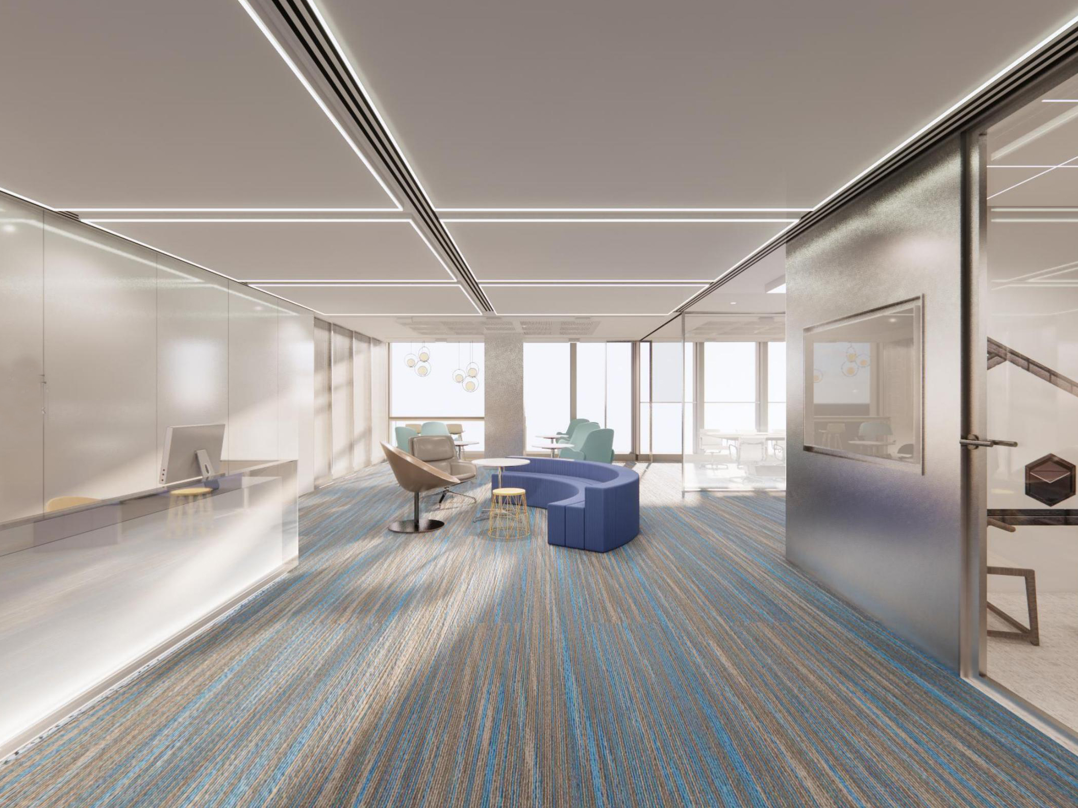 滁州2800平方现代简约办公楼装修设计项目(图1)