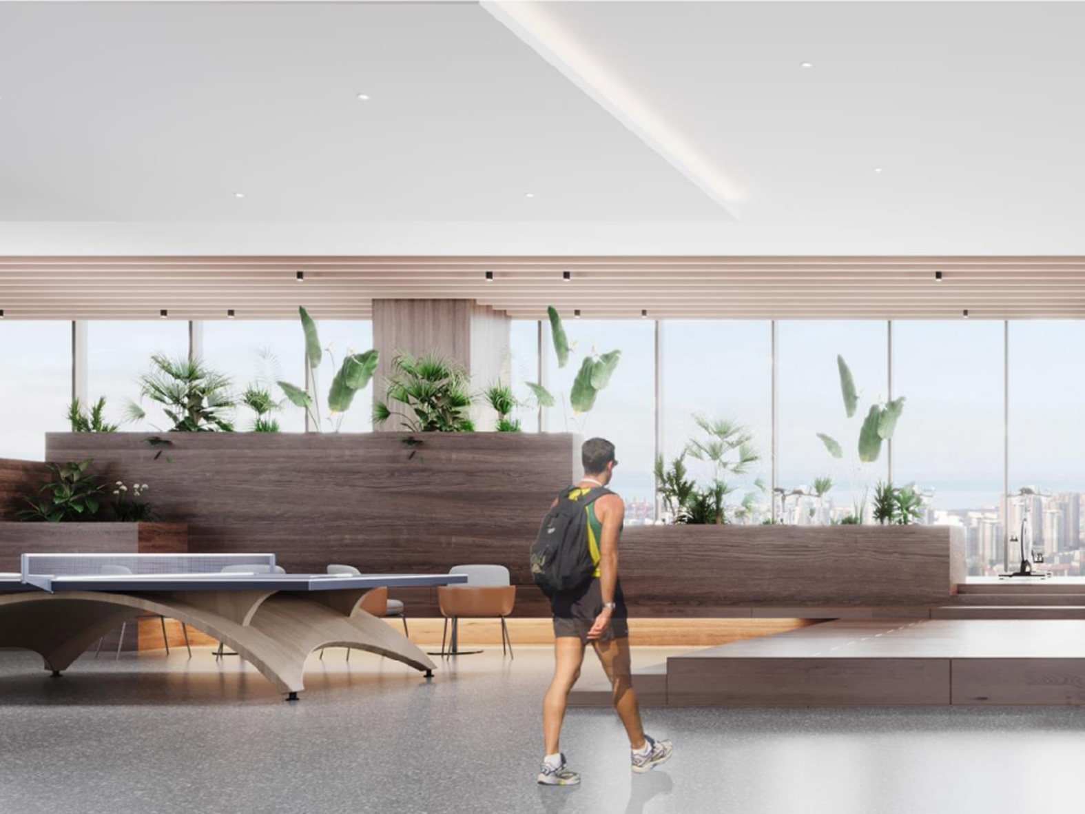 滁州3200平方办公楼内部员工休闲区装修设计案例(图3) 滁州3200平方办公楼内部员工休闲区装修设计案例(图3)