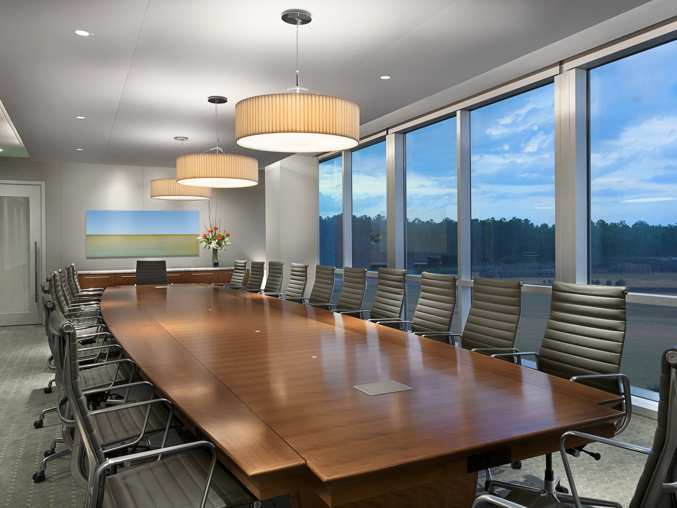 巢湖2700平方现代简约风办公室装修设计项目(图3)