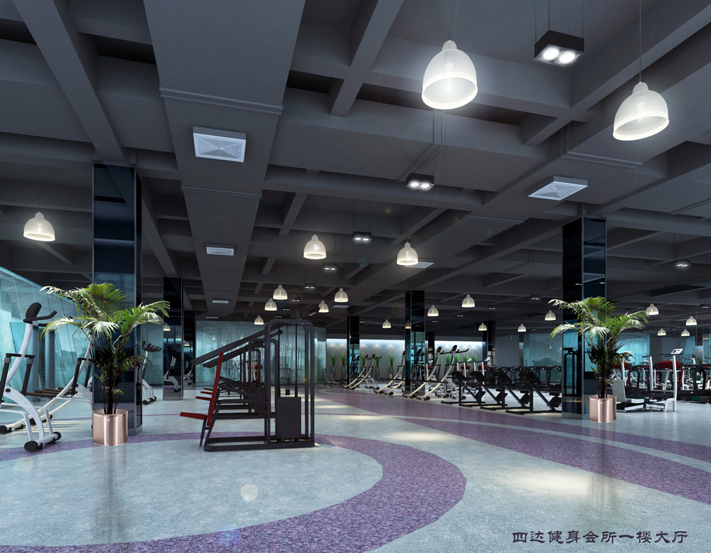 合肥市4000平方四达健身会所-健身房装修(图6)